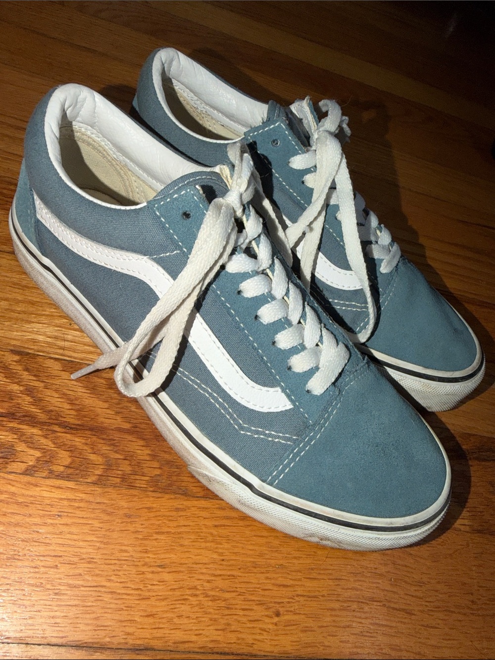 Vans Old Skool Sneakers - Teal Blue with White Stripe